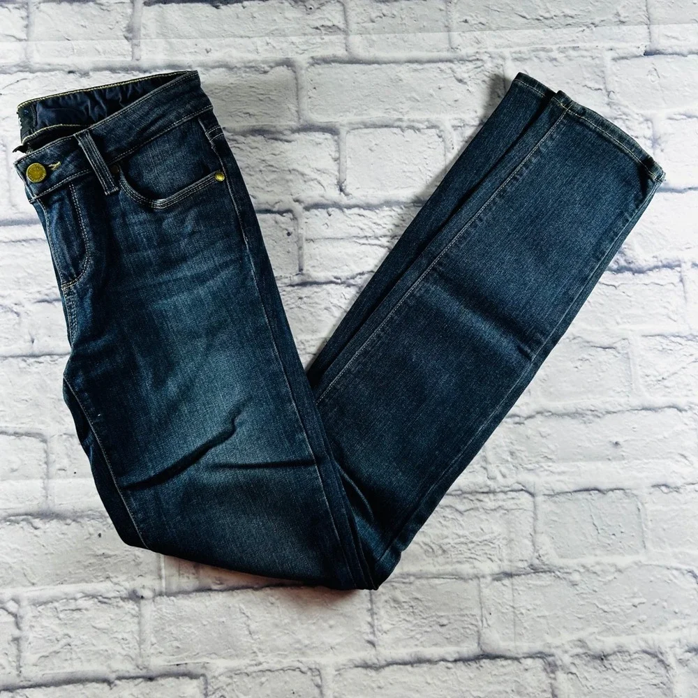 Paige Skyline Skinny Jeans Womens 26 Dark Wash Soft Stretch Denim Made in USA
